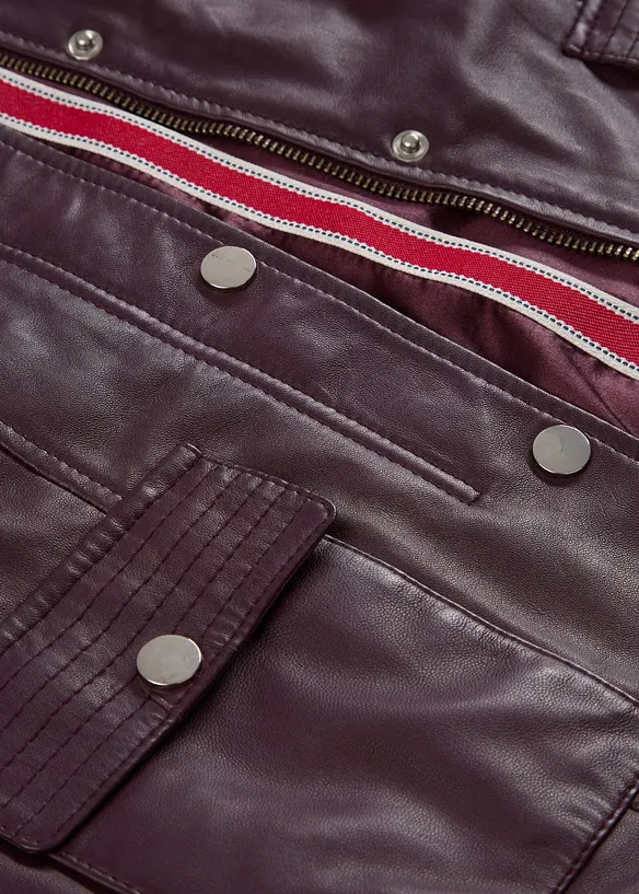 Veste en cuir nappa d&rsquo;agneau, bonprix