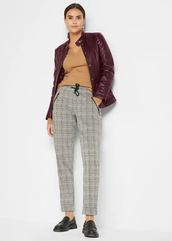 Veste en cuir nappa d&rsquo;agneau, bonprix