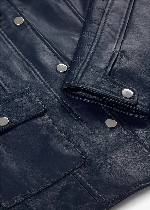 Veste en cuir nappa d&rsquo;agneau, bonprix