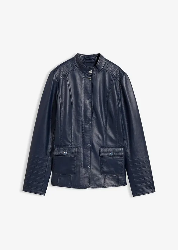 Veste en cuir nappa d&rsquo;agneau, bonprix