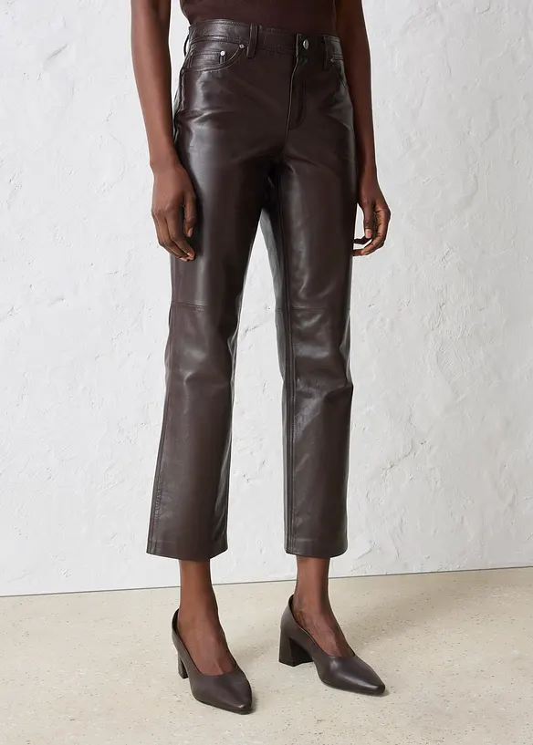 Pantalon en cuir d&rsquo;agneau nappa, bonprix