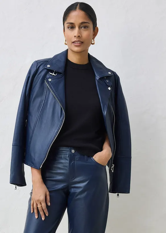 Pantalon en cuir d&rsquo;agneau nappa, bonprix