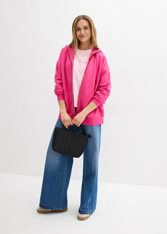 Sweat zipp&eacute; &agrave; capuche, bonprix