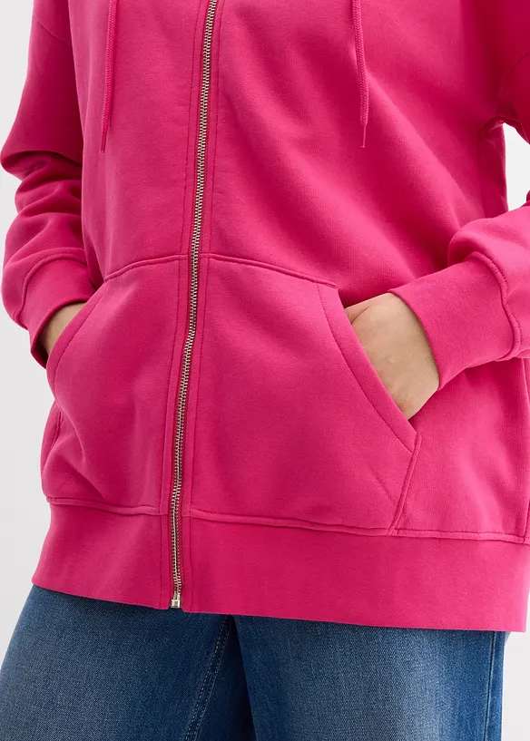 Sweat zipp&eacute; &agrave; capuche, bonprix