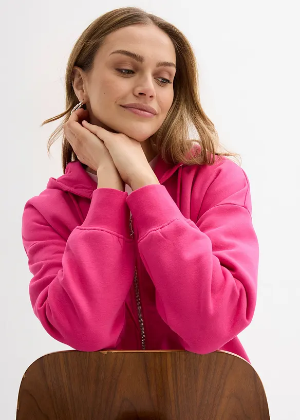 Sweat zipp&eacute; &agrave; capuche, bonprix