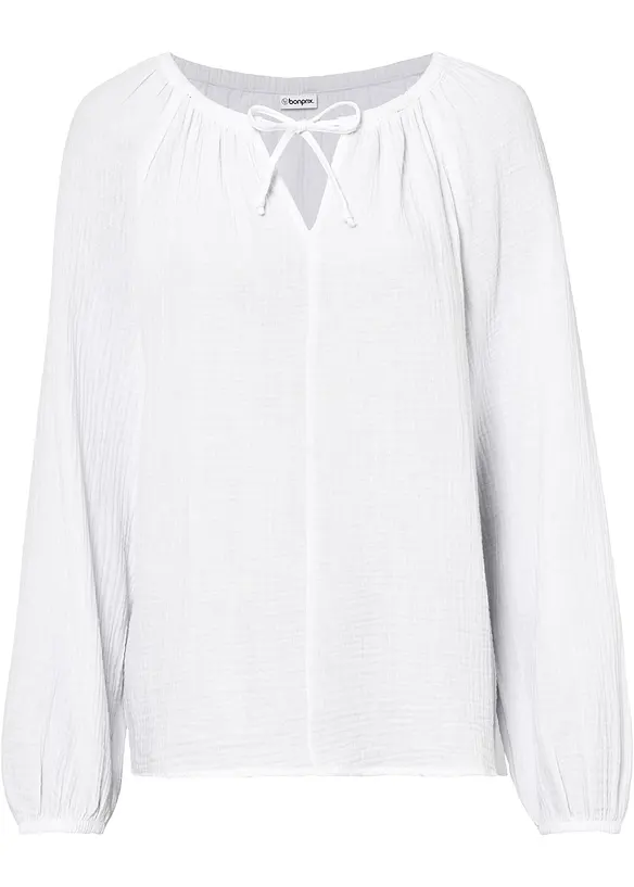 Blouse ample en gaze de coton, bonprix