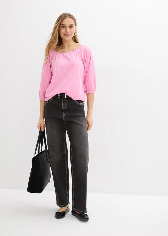 Blouse en jersey 100% coton, bonprix