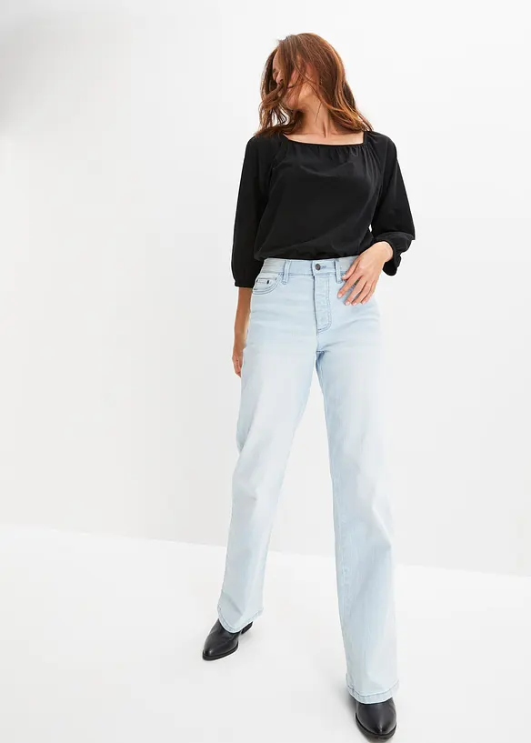 Blouse en jersey 100% coton, bonprix