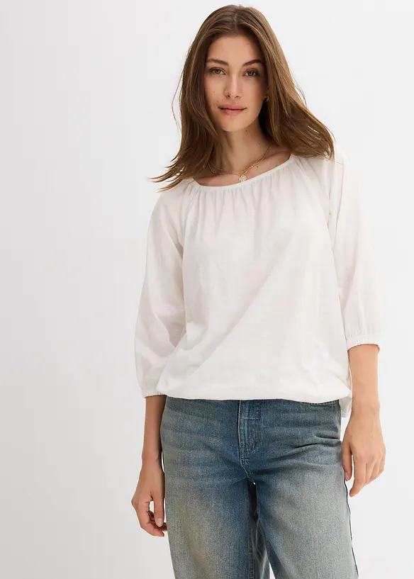 Blouse en jersey 100% coton, bonprix