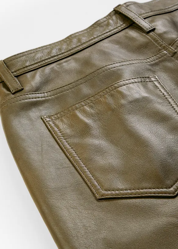 Pantalon en cuir d&rsquo;agneau nappa, bonprix