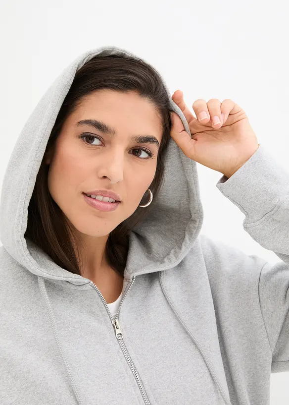 Sweat zipp&eacute; &agrave; capuche, bonprix