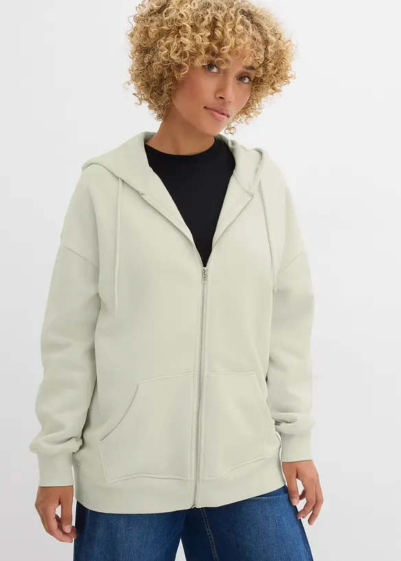 Sweat zipp&eacute; &agrave; capuche, bonprix