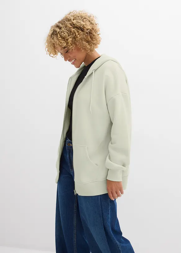 Sweat zipp&eacute; &agrave; capuche, bonprix