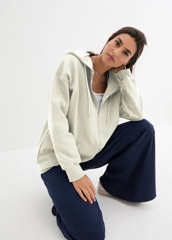 Sweat zipp&eacute; &agrave; capuche, bonprix