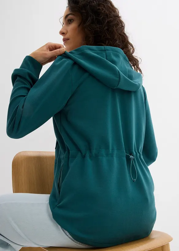 Sweat zipp&eacute; &agrave; capuche, extensible, bonprix