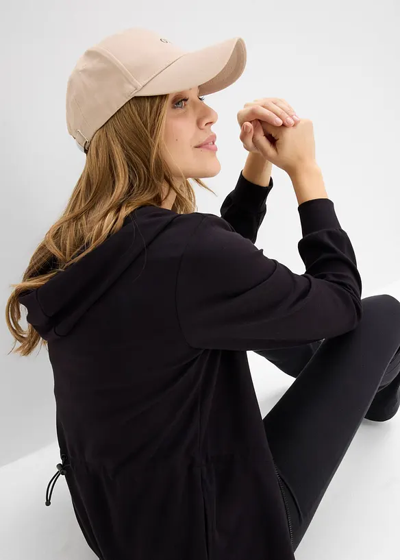 Sweat zipp&eacute; &agrave; capuche, extensible, bonprix