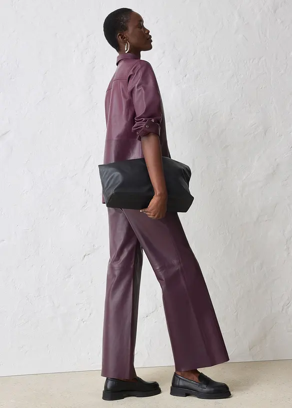 Chemise en cuir d&rsquo;agneau nappa, bonprix