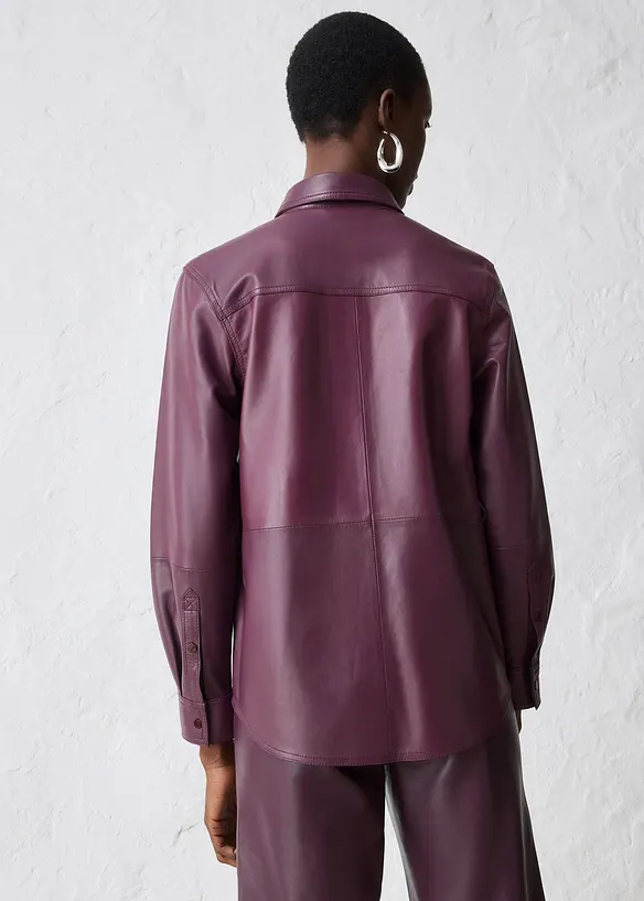 Chemise en cuir d&rsquo;agneau nappa, bonprix