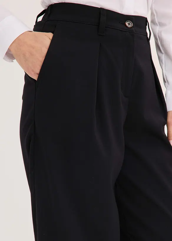 Pantalon barrel &agrave; pinces, bonprix