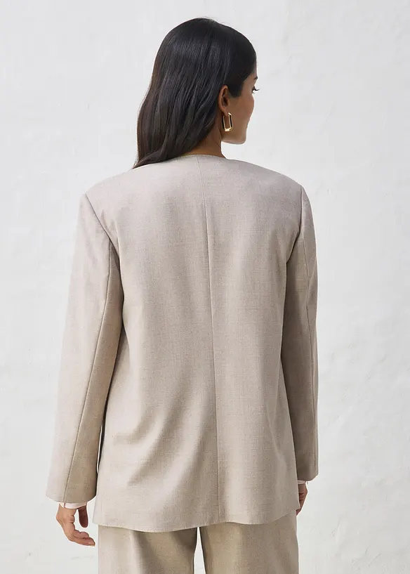 Blazer doux sans col, bonprix