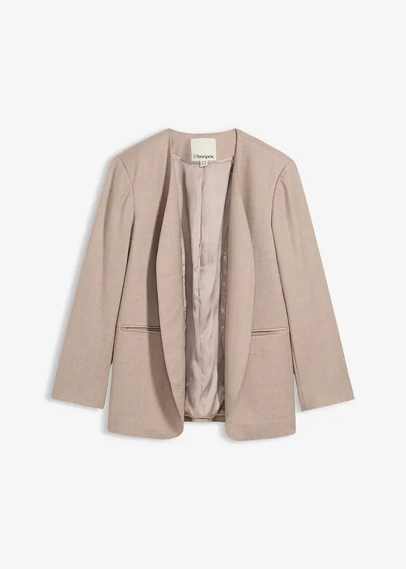 Blazer doux sans col, bonprix