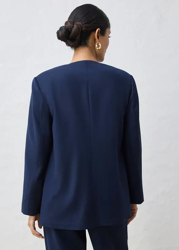 Blazer doux sans col, bonprix