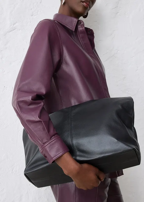 Chemise en cuir d&rsquo;agneau nappa, bonprix