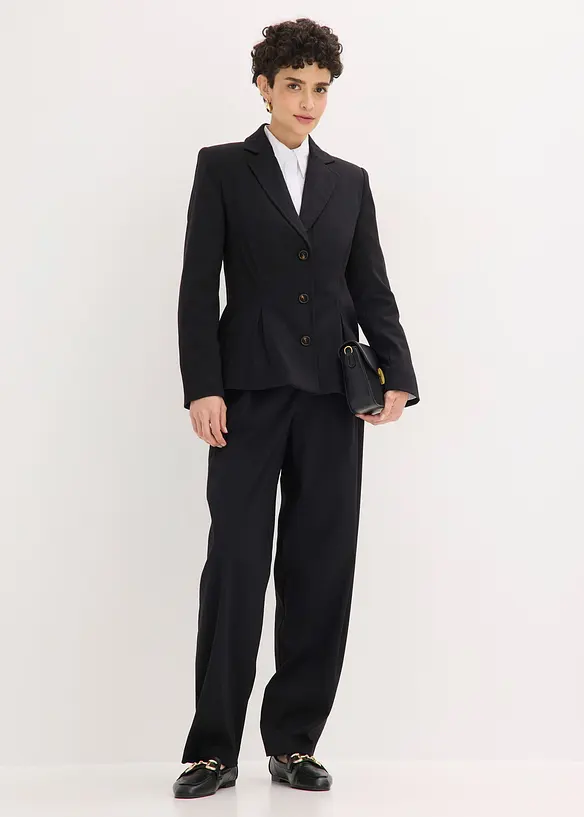 Blazer &agrave; plis couch&eacute;s, bonprix