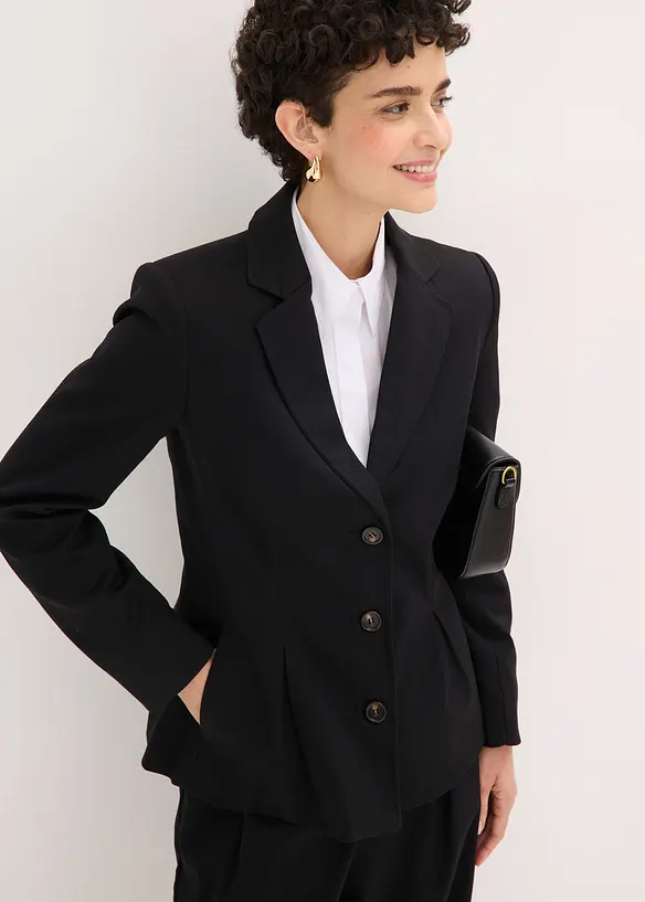 Blazer &agrave; plis couch&eacute;s, bonprix