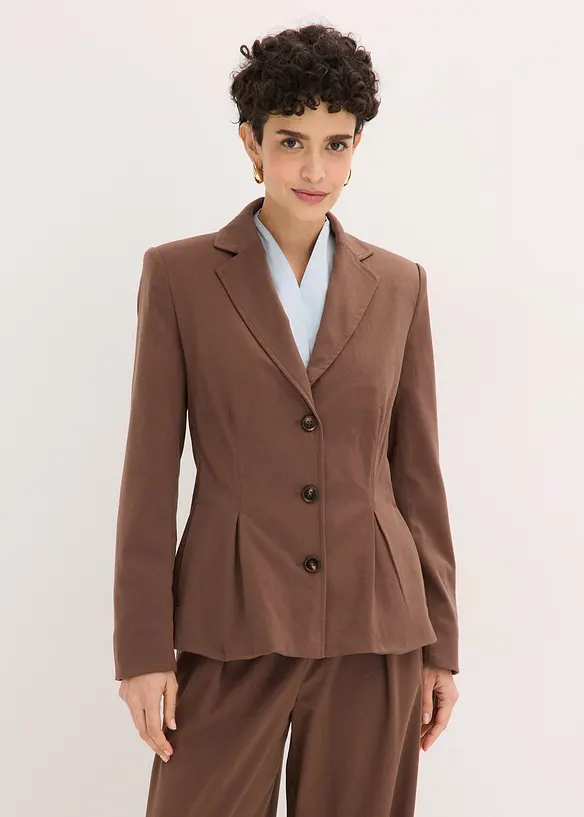 Blazer &agrave; plis couch&eacute;s, bonprix