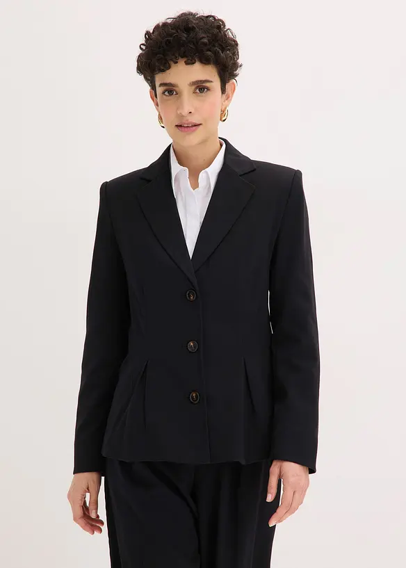 Blazer &agrave; plis couch&eacute;s, bonprix