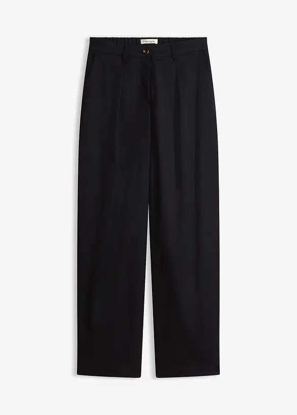 Pantalon barrel &agrave; pinces, bonprix