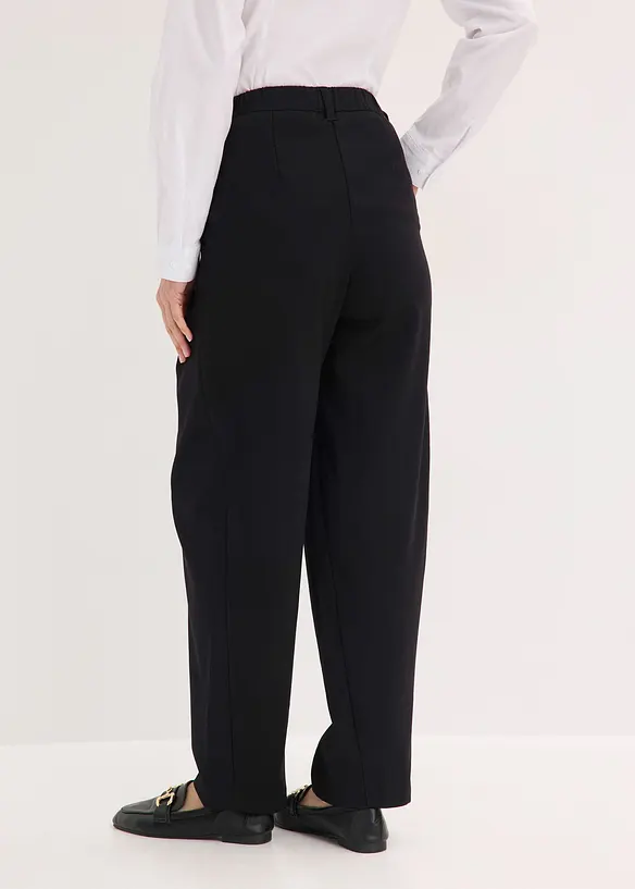 Pantalon barrel &agrave; pinces, bonprix