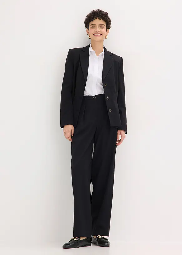 Pantalon barrel &agrave; pinces, bonprix