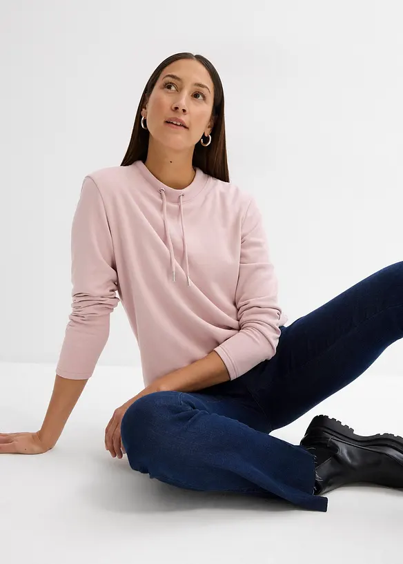 Sweat-shirt avec base fendue, bonprix