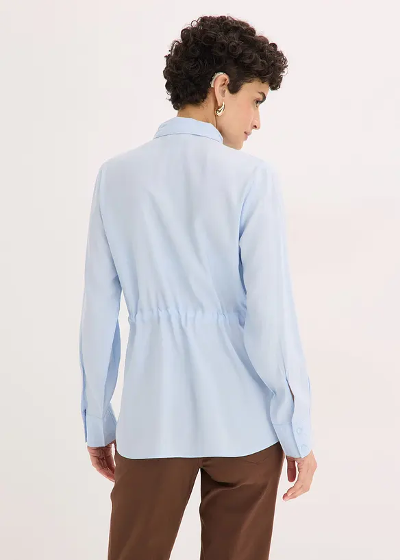 Chemisier en popeline &agrave; plis couch&eacute;s, bonprix