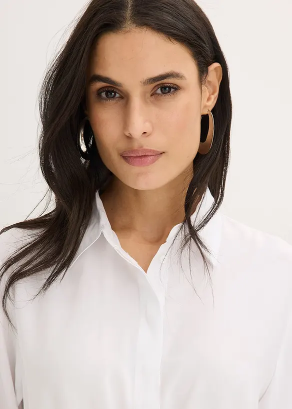 Chemisier en popeline &agrave; plis couch&eacute;s, bonprix