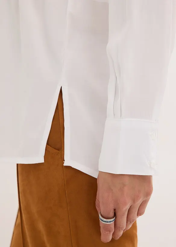 Chemisier en popeline &agrave; plis couch&eacute;s, bonprix