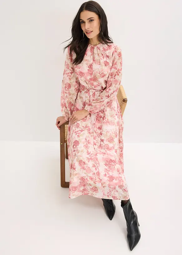 Robe en mousseline avec lien &agrave; nouer (ens.&nbsp;2&nbsp;pces), bonprix