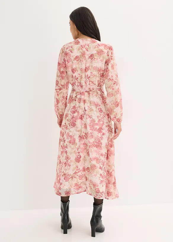 Robe en mousseline avec lien &agrave; nouer (ens.&nbsp;2&nbsp;pces), bonprix