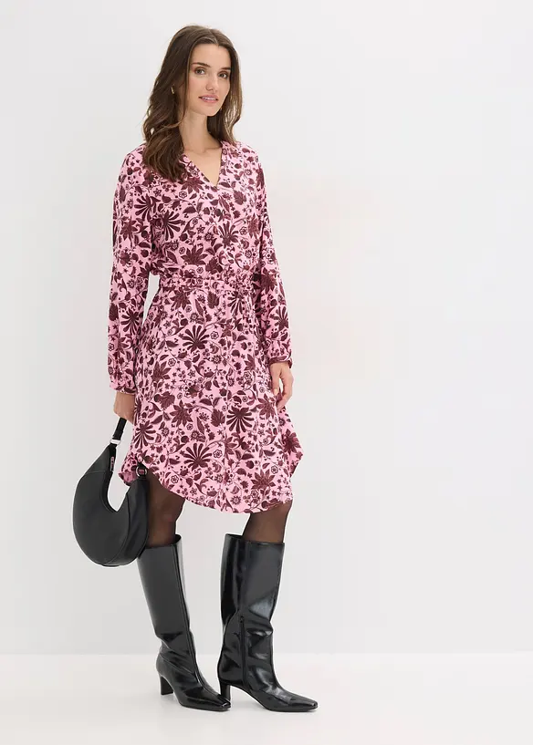 Robe midi en viscose fluide, bonprix