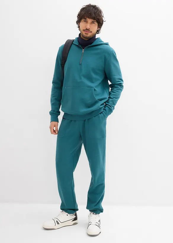 Sweat zipp&eacute; &agrave; capuche 100% coton, bonprix