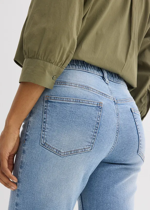 Jean droit et loose, taille mi-haute, bonprix