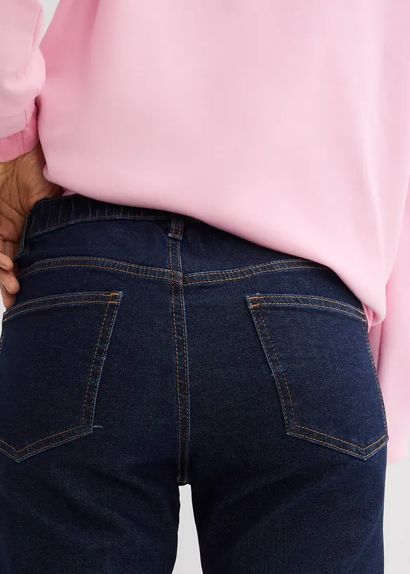 Jean droit et loose, taille mi-haute, bonprix