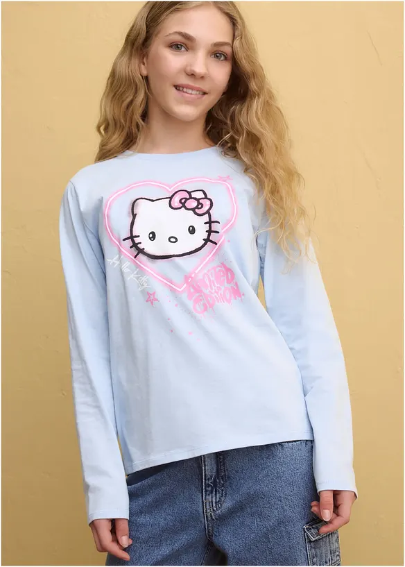 T-shirt manches longues Hello Kitty 100% coton, Hello Kitty