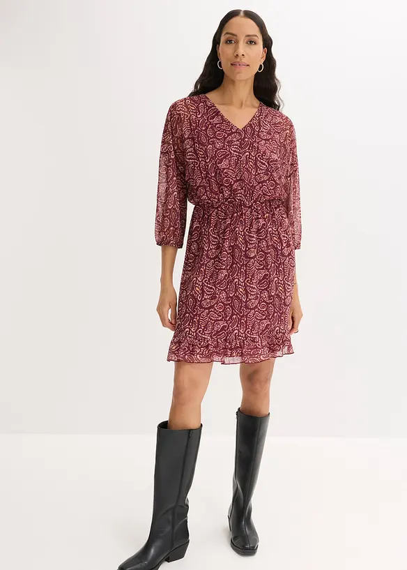 Robe en jersey et mesh fin, bonprix