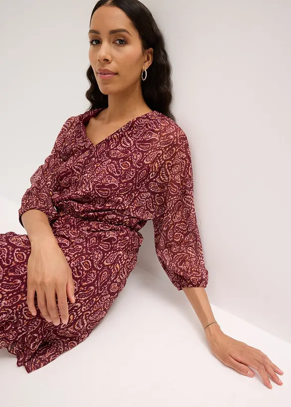 Robe en jersey et mesh fin, bonprix