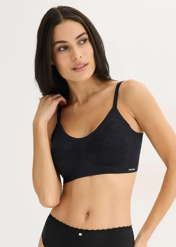 Soutien-gorge Feel Comfort rembourr&eacute; sans armatures, orn&eacute; de dentelle, bonprix