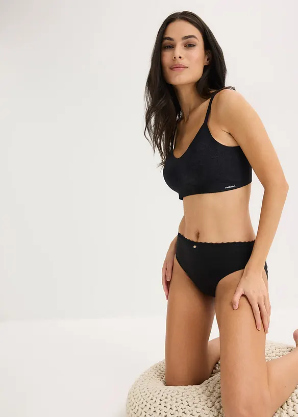 Soutien-gorge Feel Comfort rembourr&eacute; sans armatures, orn&eacute; de dentelle, bonprix