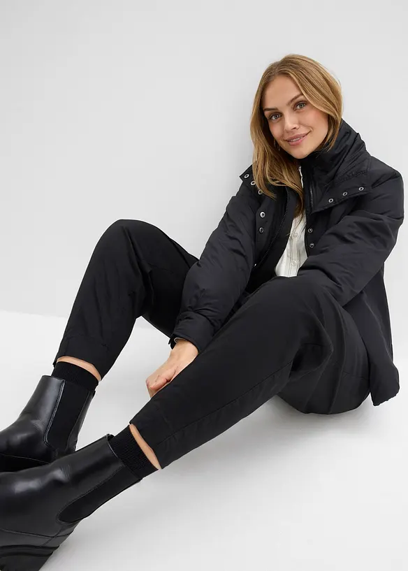 Pantalon barrel &agrave; taille &eacute;lastiqu&eacute;e, bonprix